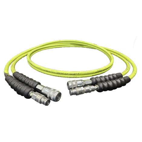 15' Steel Twinline Hose Assembly with 71 Series Couplers